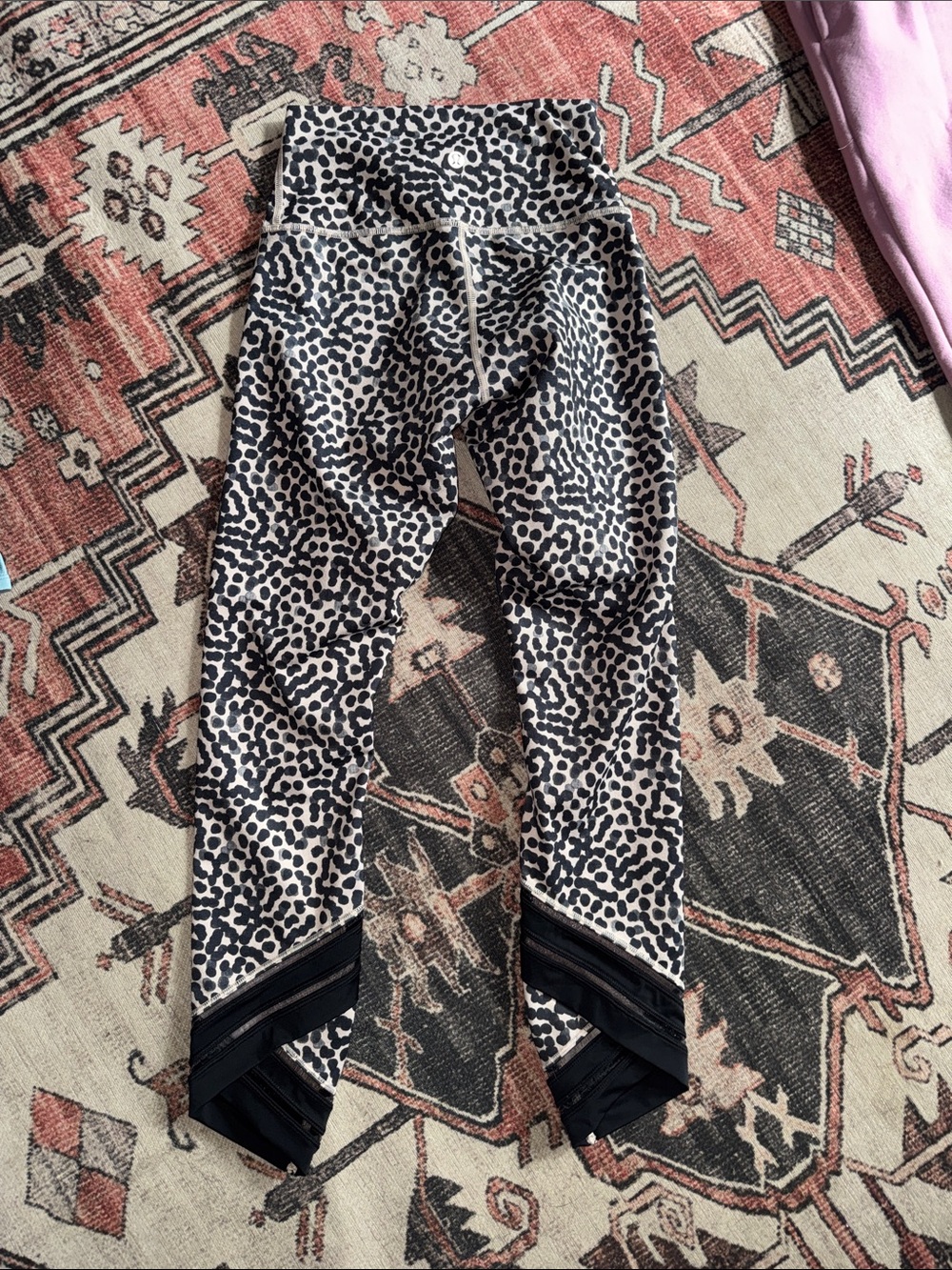 lululemon athletica Black and White Leopard Print Leggings